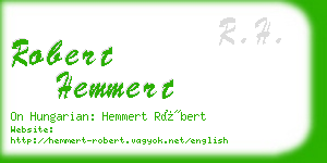 robert hemmert business card